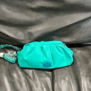 Badgley Mischka Blue Wrapped Framed Crossbody